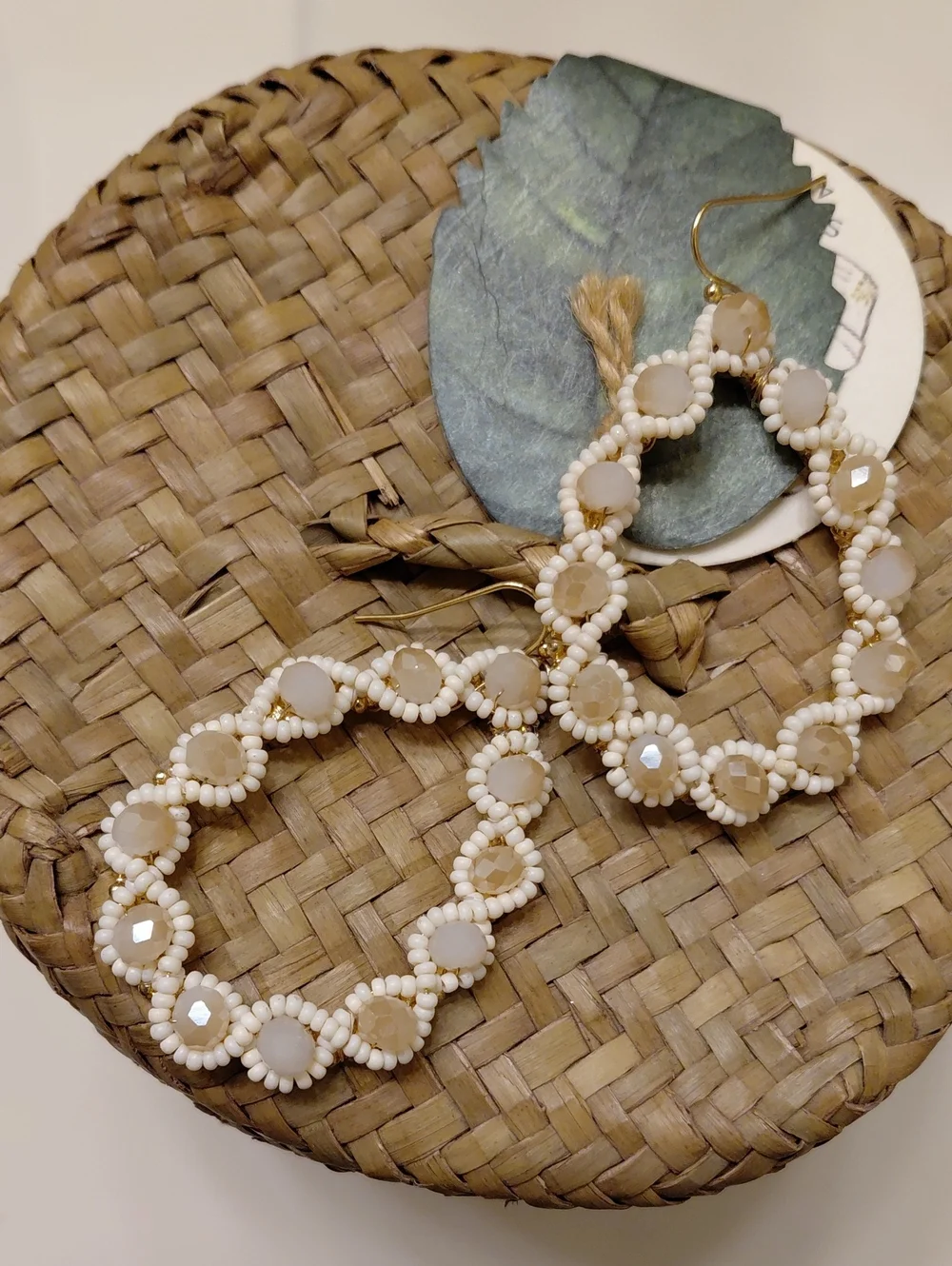 Anthropologie RAQUEL Beaded Dangle Earrings
